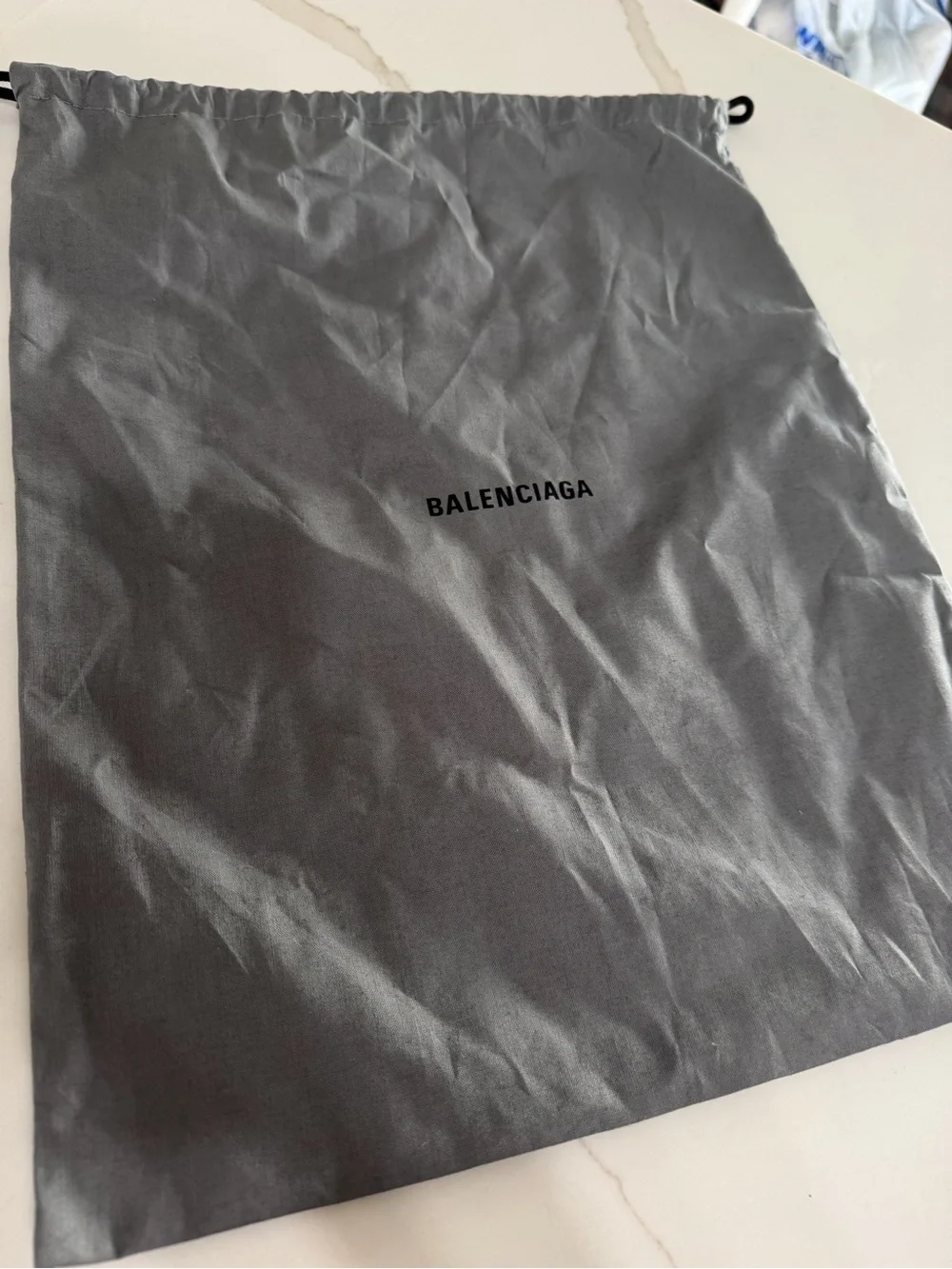 Balenciaga DustBag Drawstring Cotton Gray 17.5 X 14 Purse, Shoes, Wallet, Hat